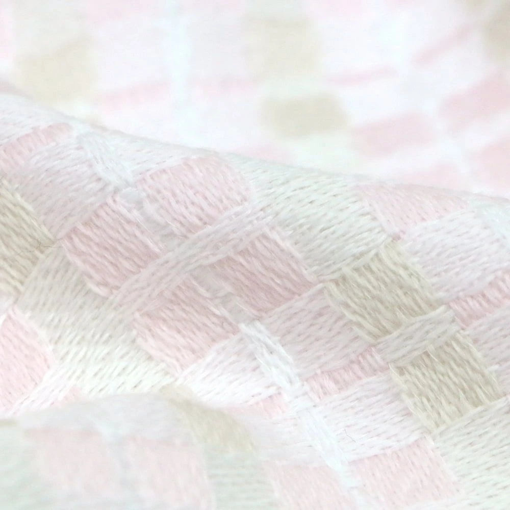 Close-up of the texture of "enowa" pink Imabari Towel fabric