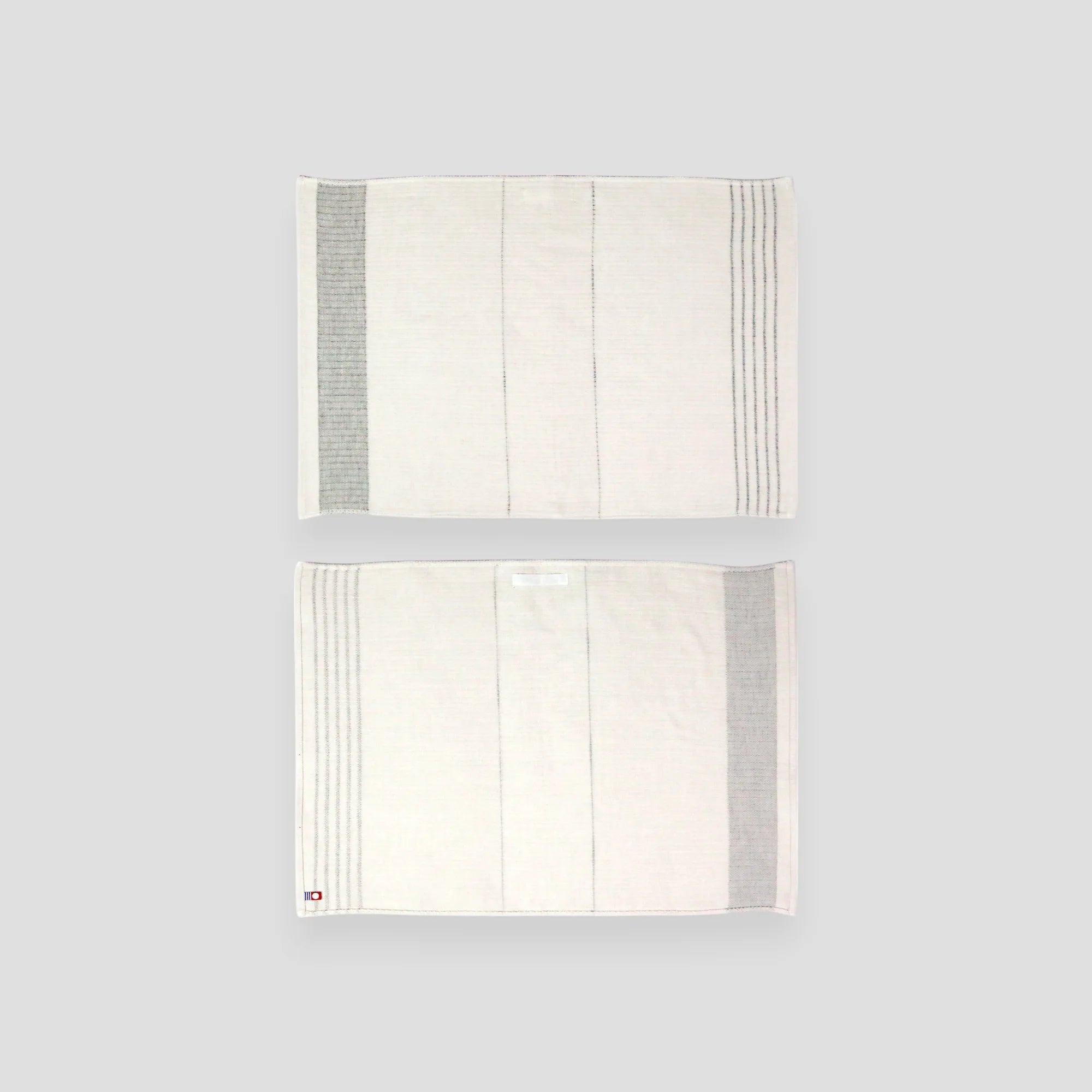 A set of FU-KU cotton Imabari towel linen kitchen cloths in navy color displayed