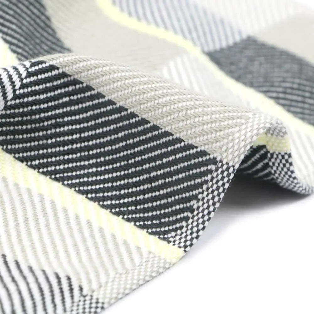 Close up of a side of black Imabari mini towel