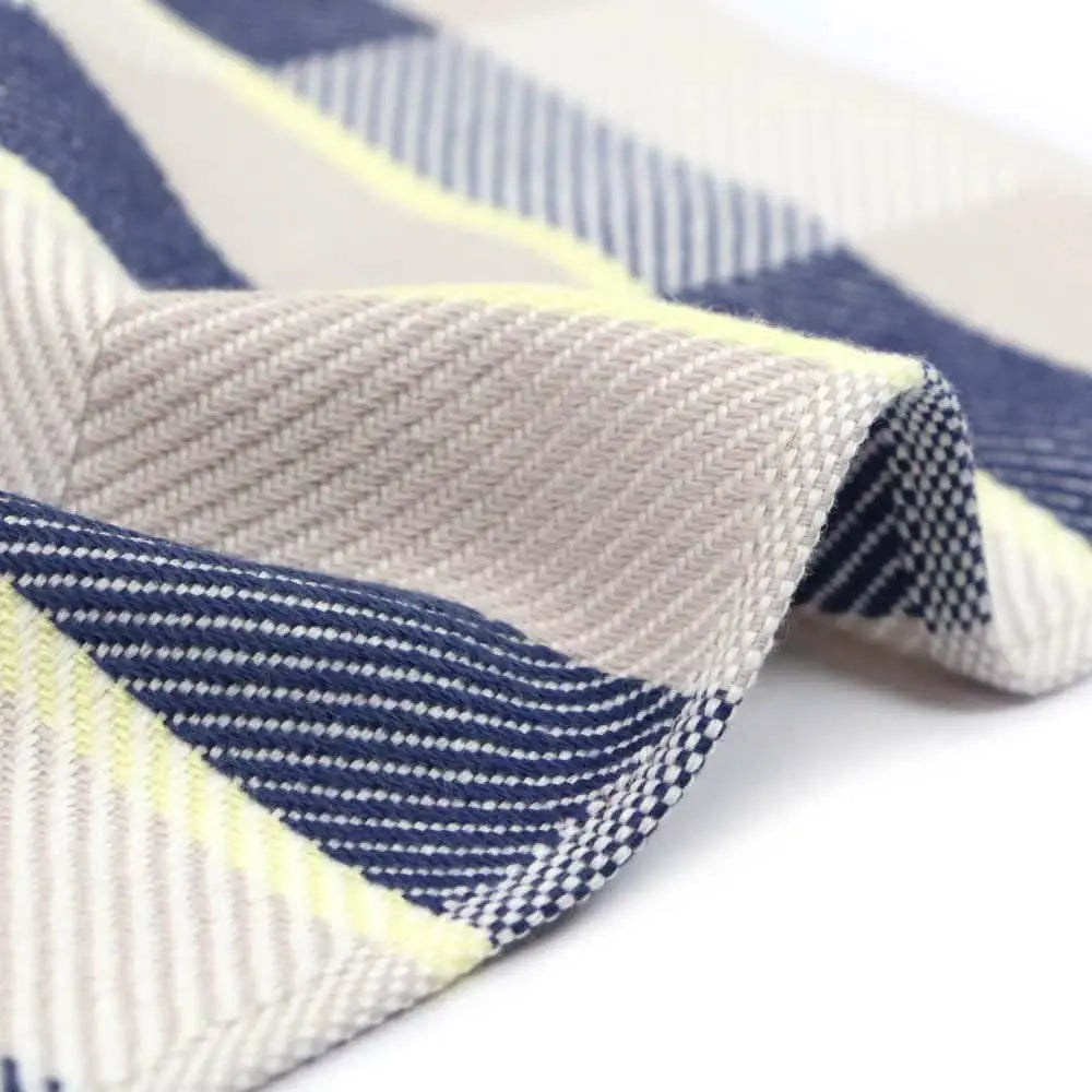 Close up of a side of navy Imabari mini towel