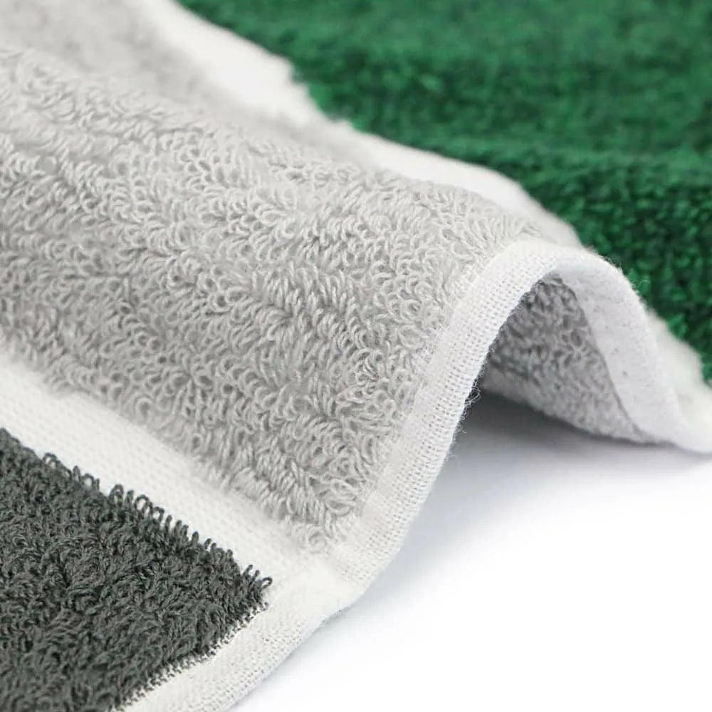 Close up of a side of colorful Imabari towel