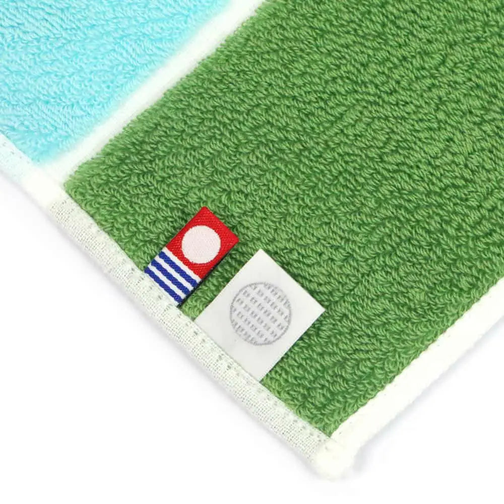 Close up of Labels ; Imabari towel brand mark and Iori&