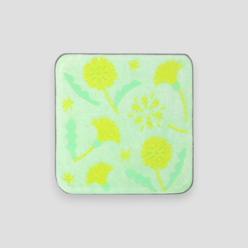 A square yellow floral Imabari towel