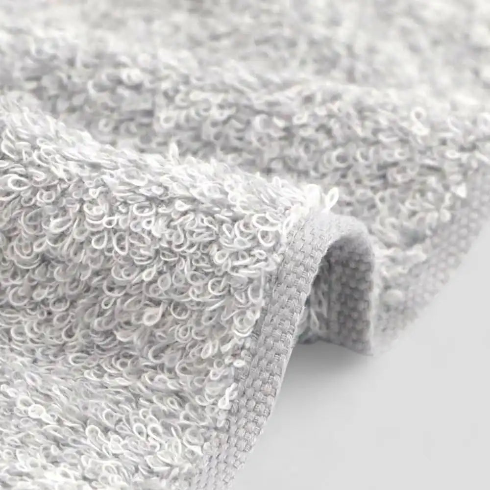 Close-up of a side of gray Imabari towel