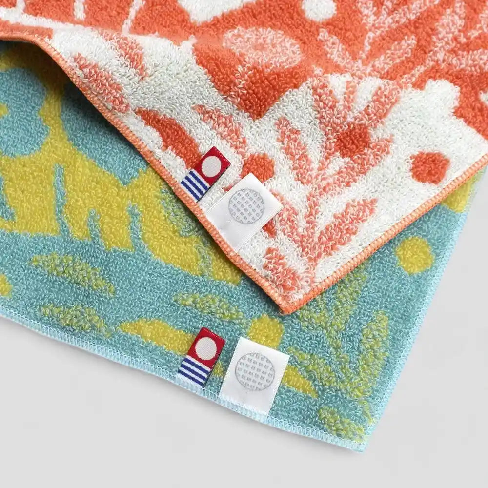 Close-up of Iambari towel with Imabari towel brand label and IORI&