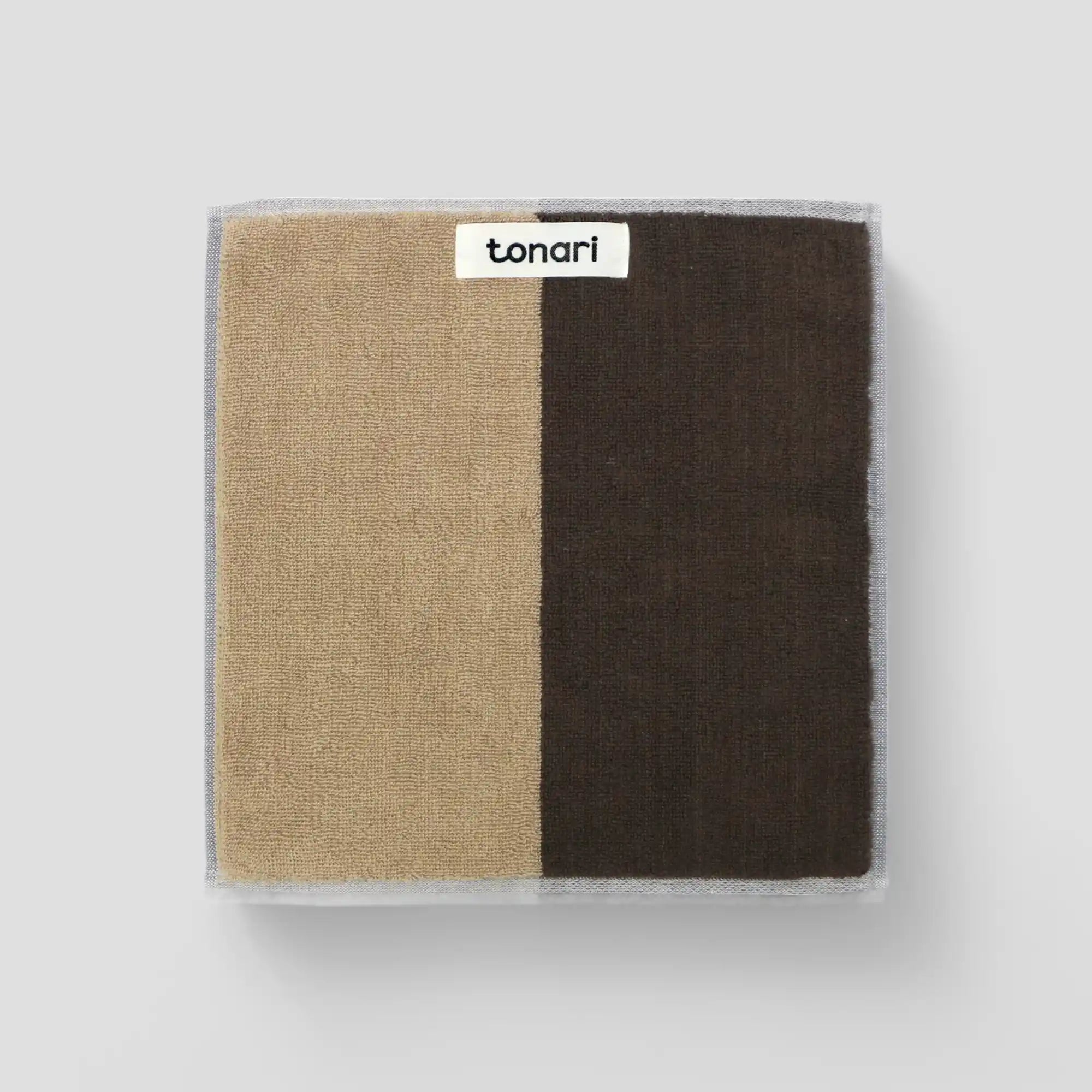 A collection of "tonari" Imabari towel in pink and brown