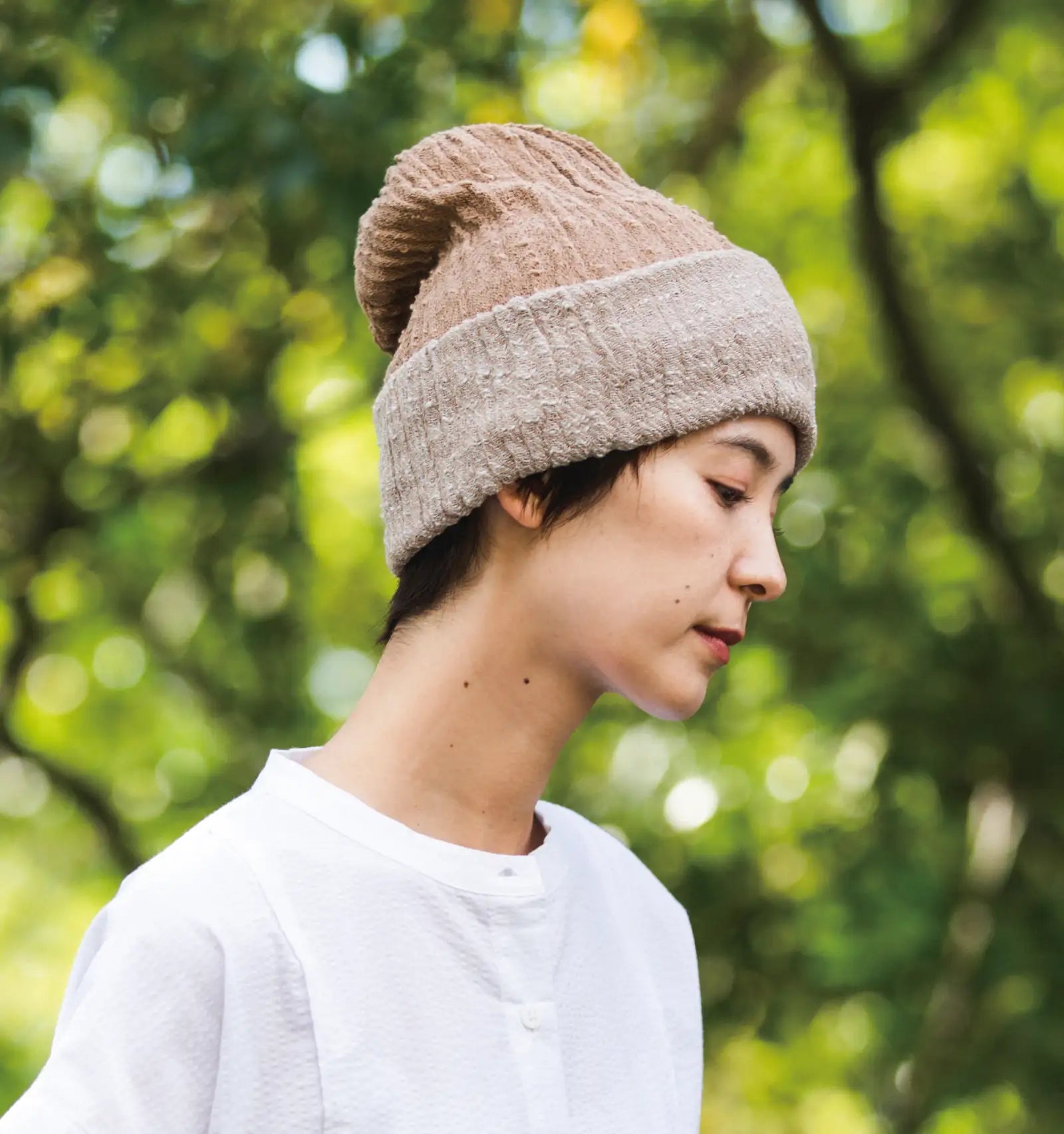 8WAY COTTON CAP - Camel × Mocha