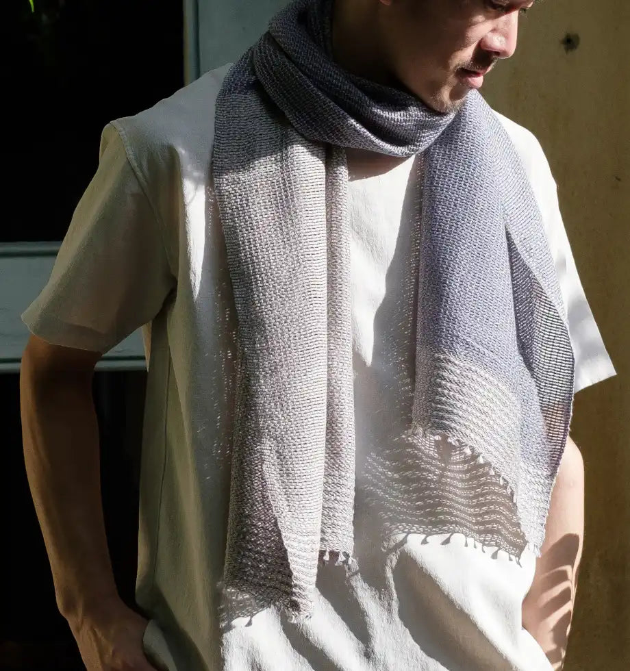 MOJIRI Two-Tone Organic Cotton Muffler