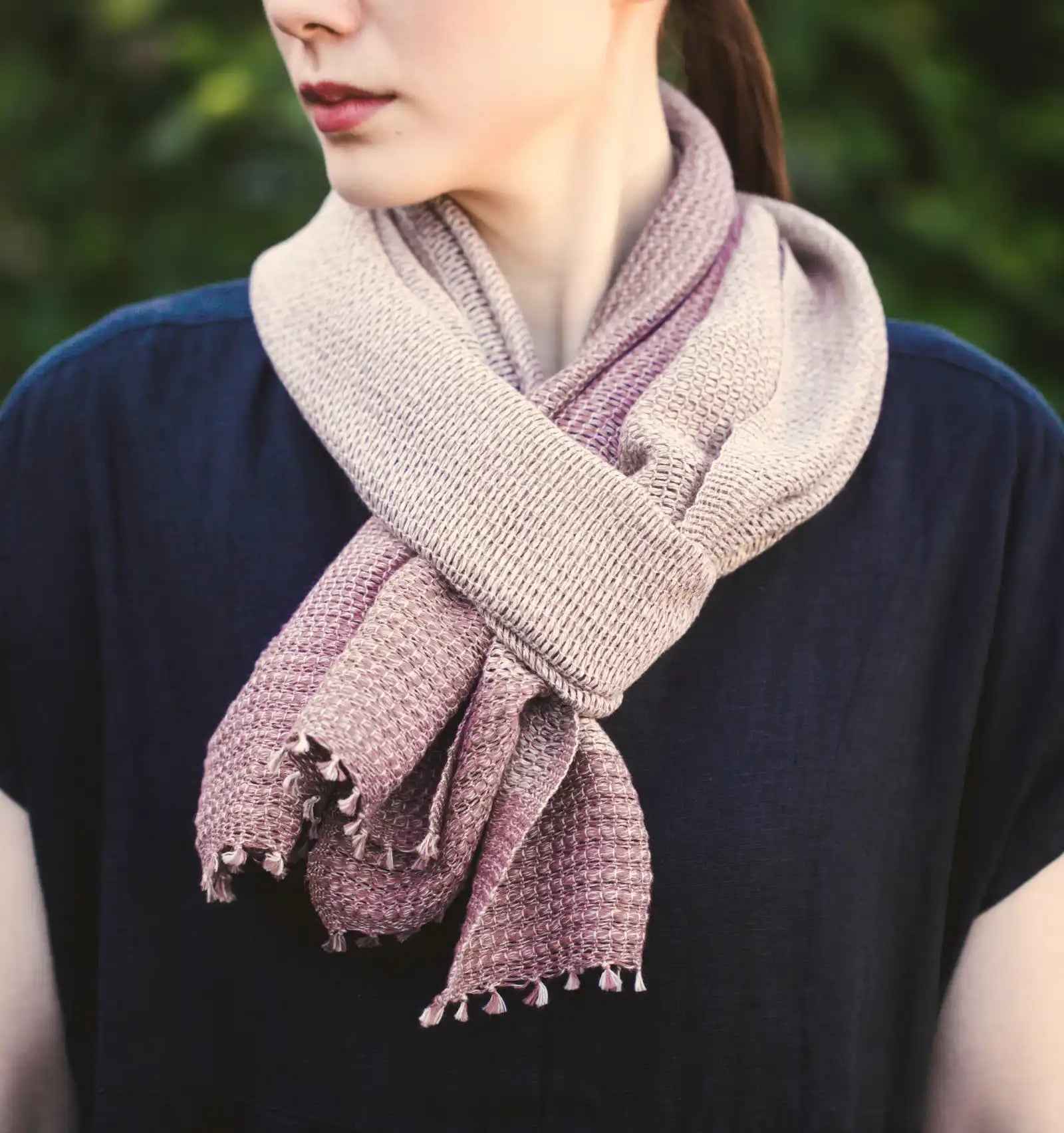 MOJIRI Two-Tone Organic Cotton Muffler