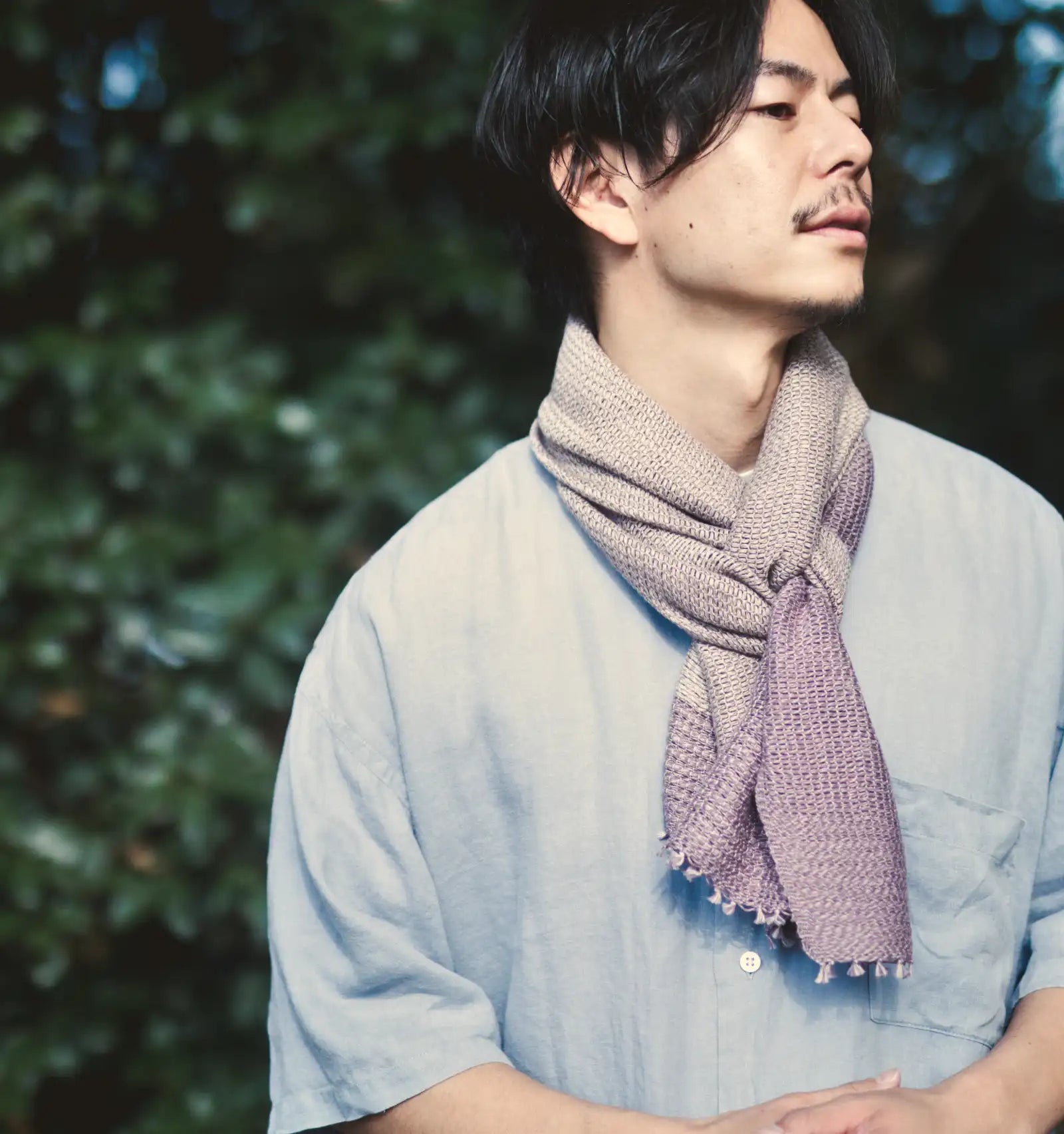 MOJIRI Two-Tone Organic Cotton Muffler