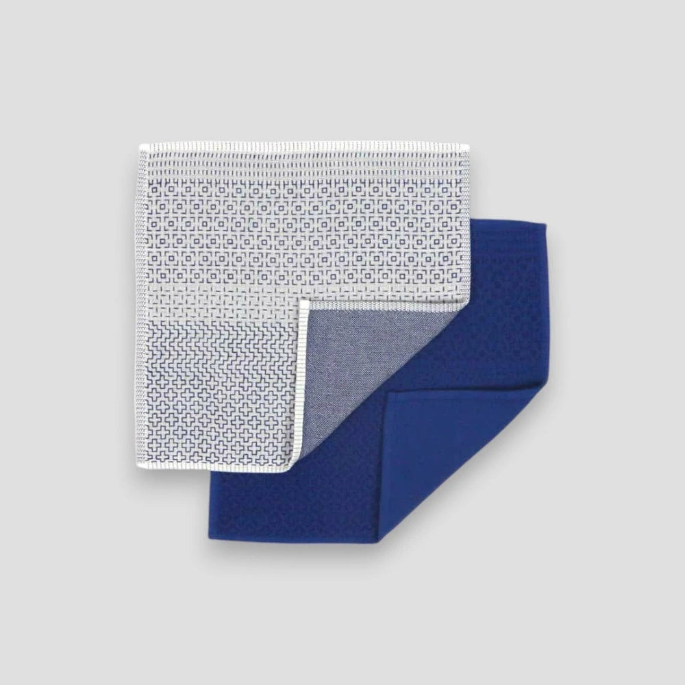 Square Imabari towel with a geometric pattern.