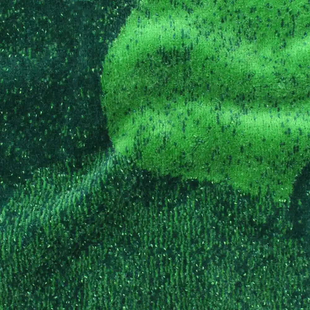 Close-up of the texture of green "moss" Imabari Towel fabric