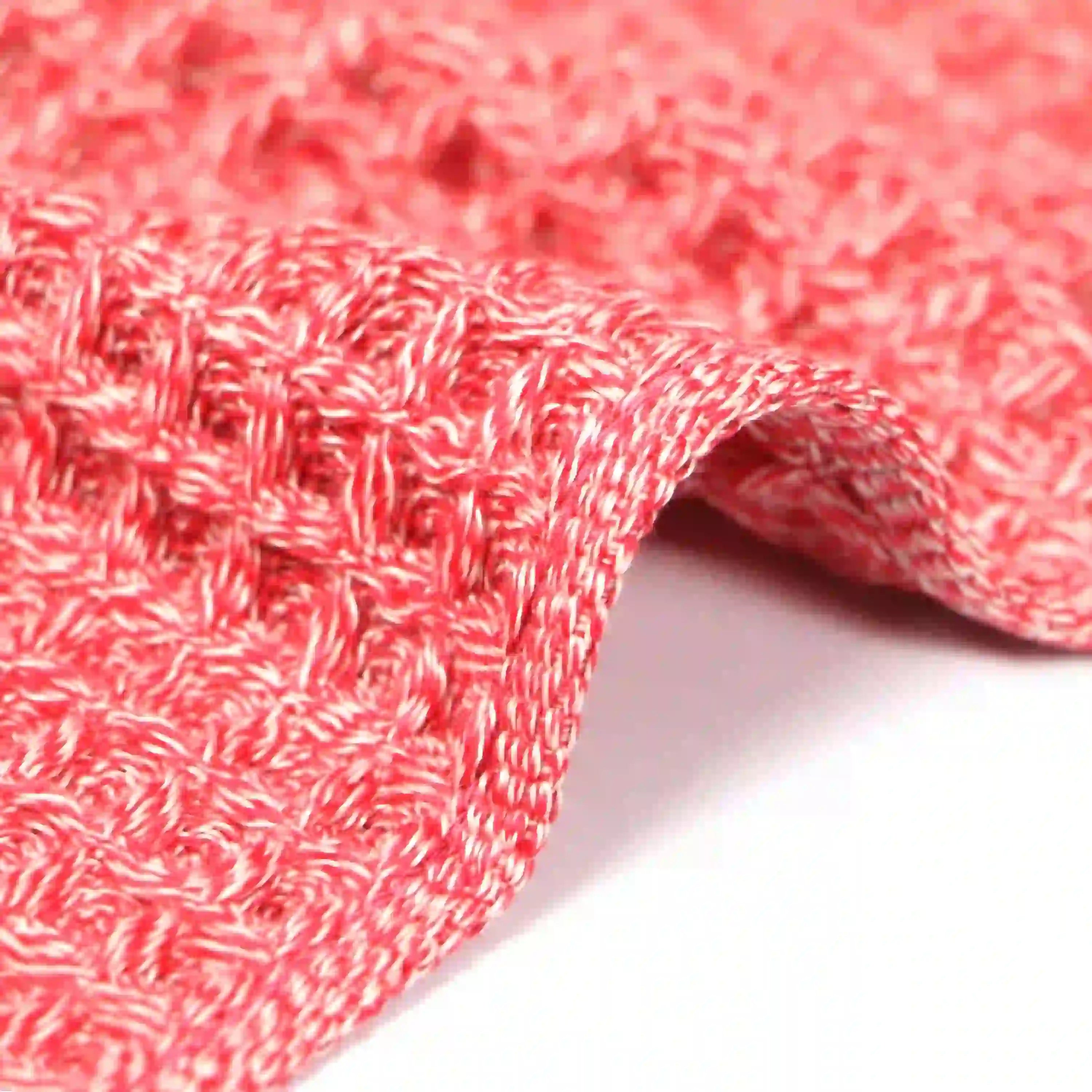 Side shot of red Imabari towel 
