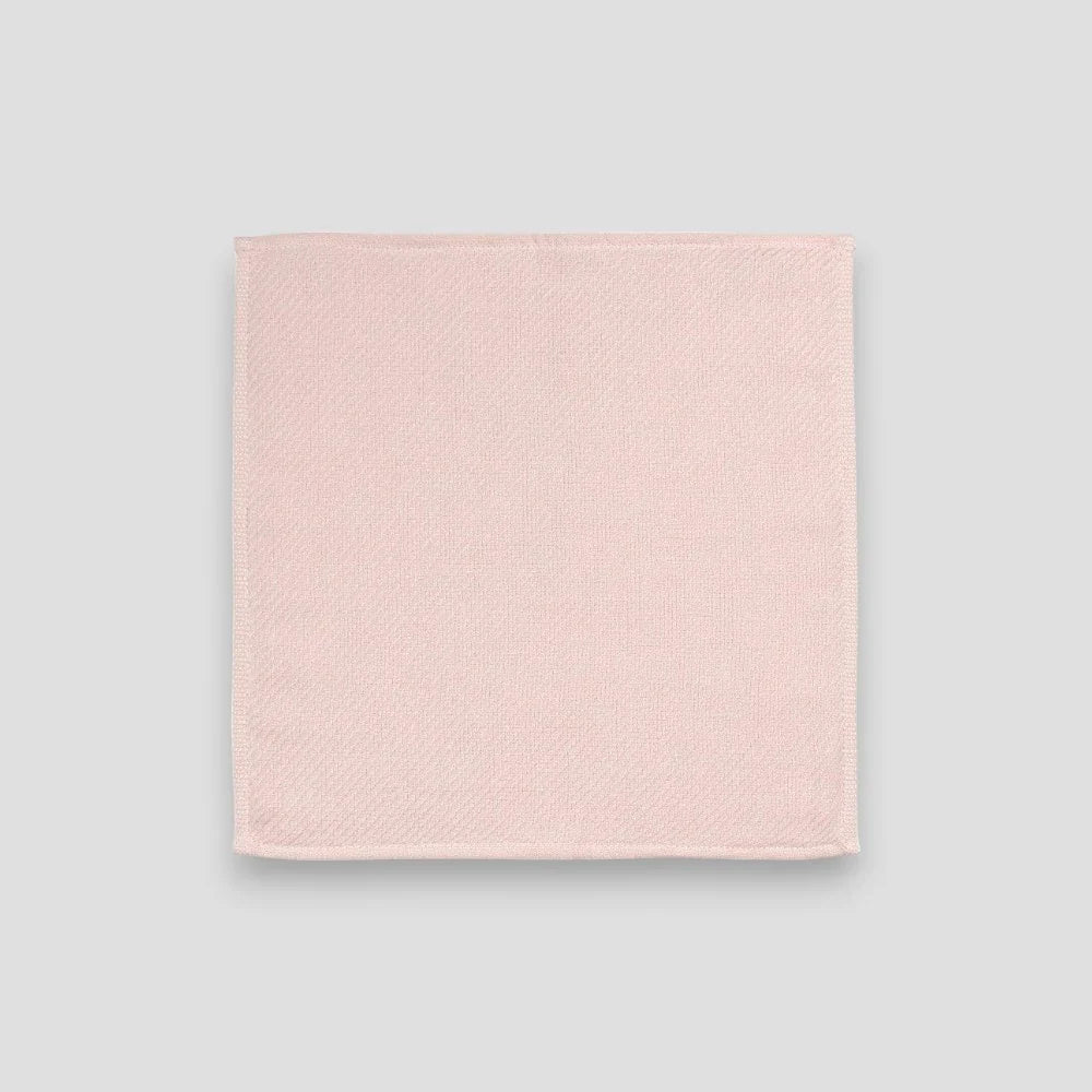 Square pink Imabari towel  made from cotton gauze.