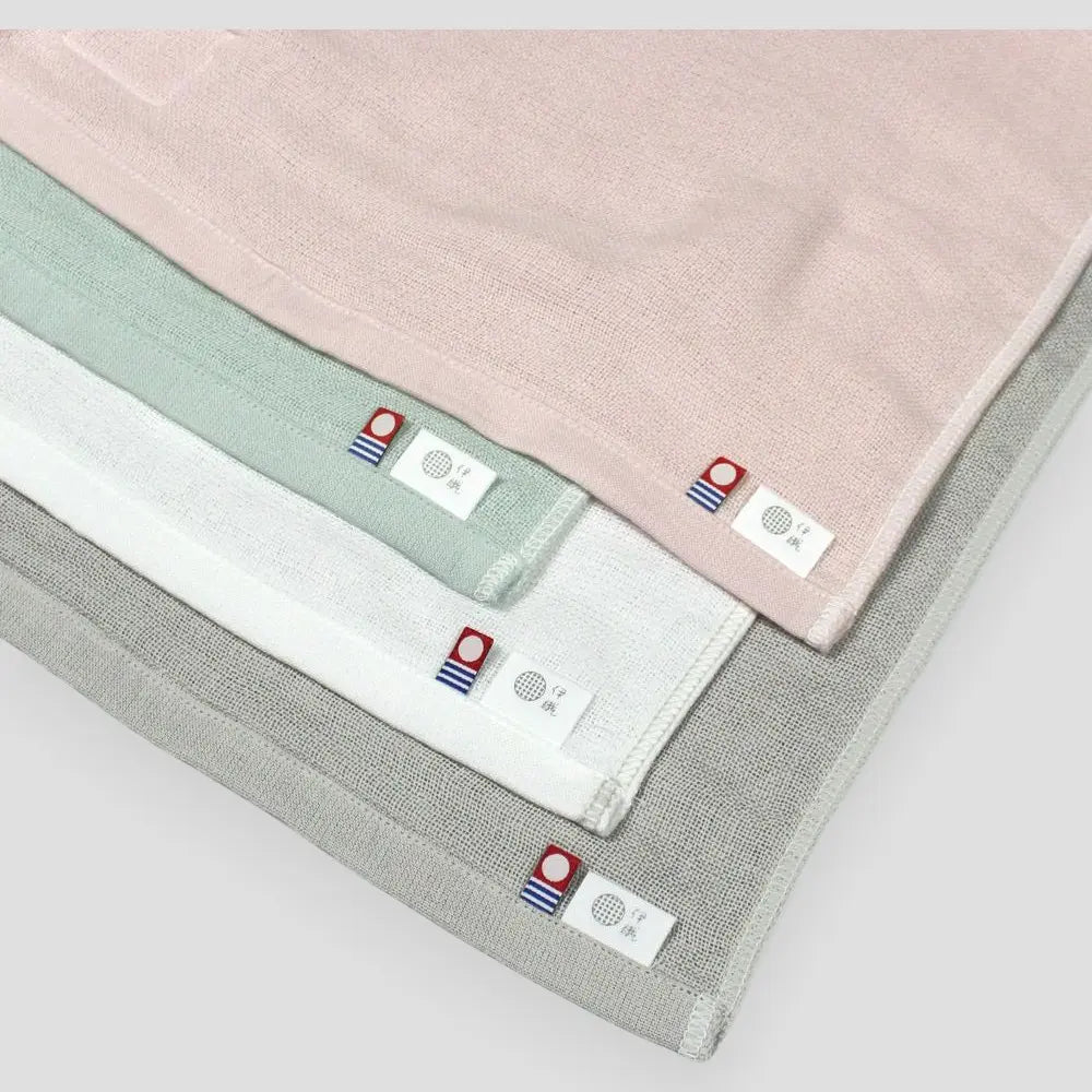 Close-up of  the label of Imabari towel mark.