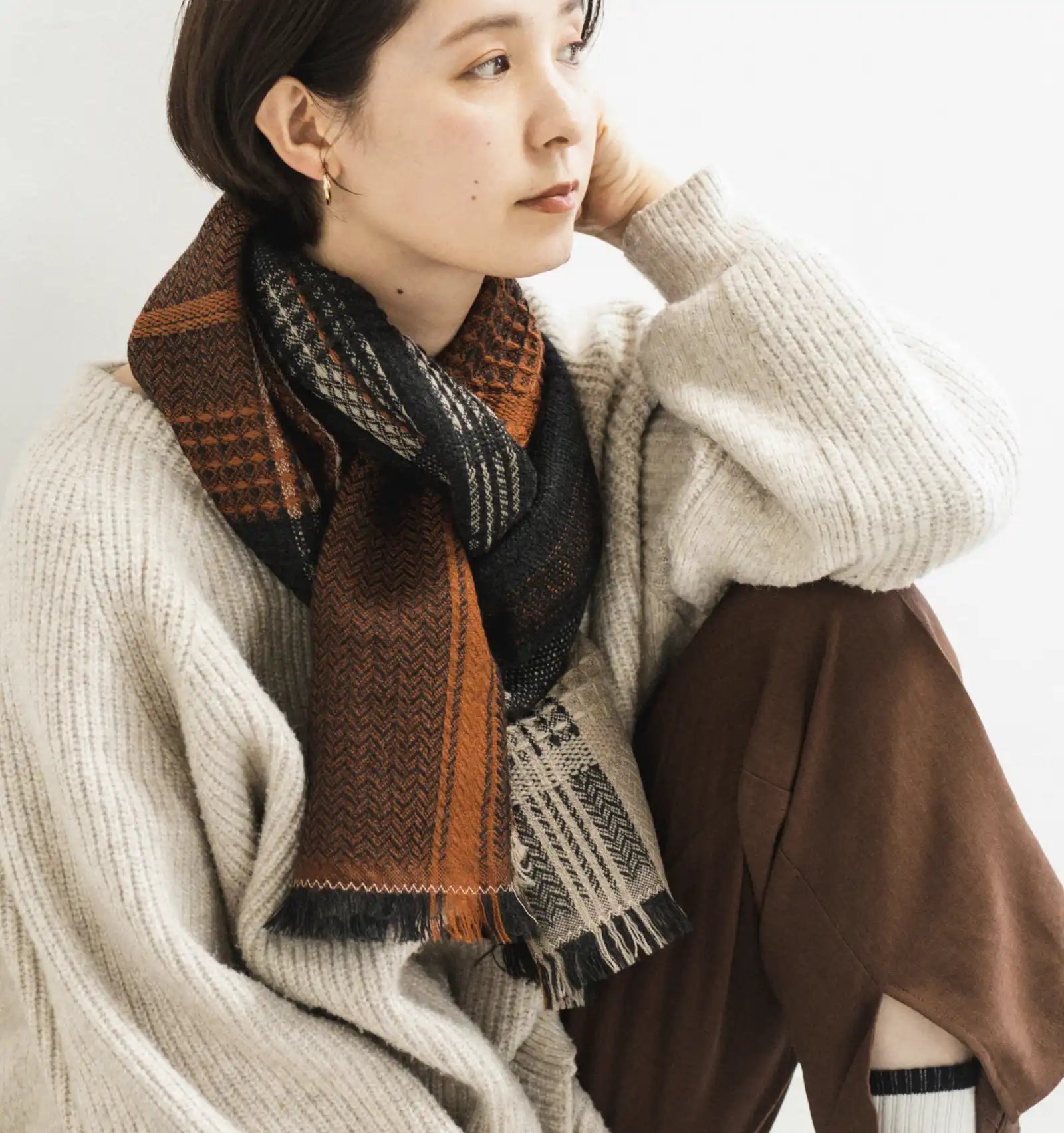 KAWARI Extra Fine Merino Wool Muffler Zero