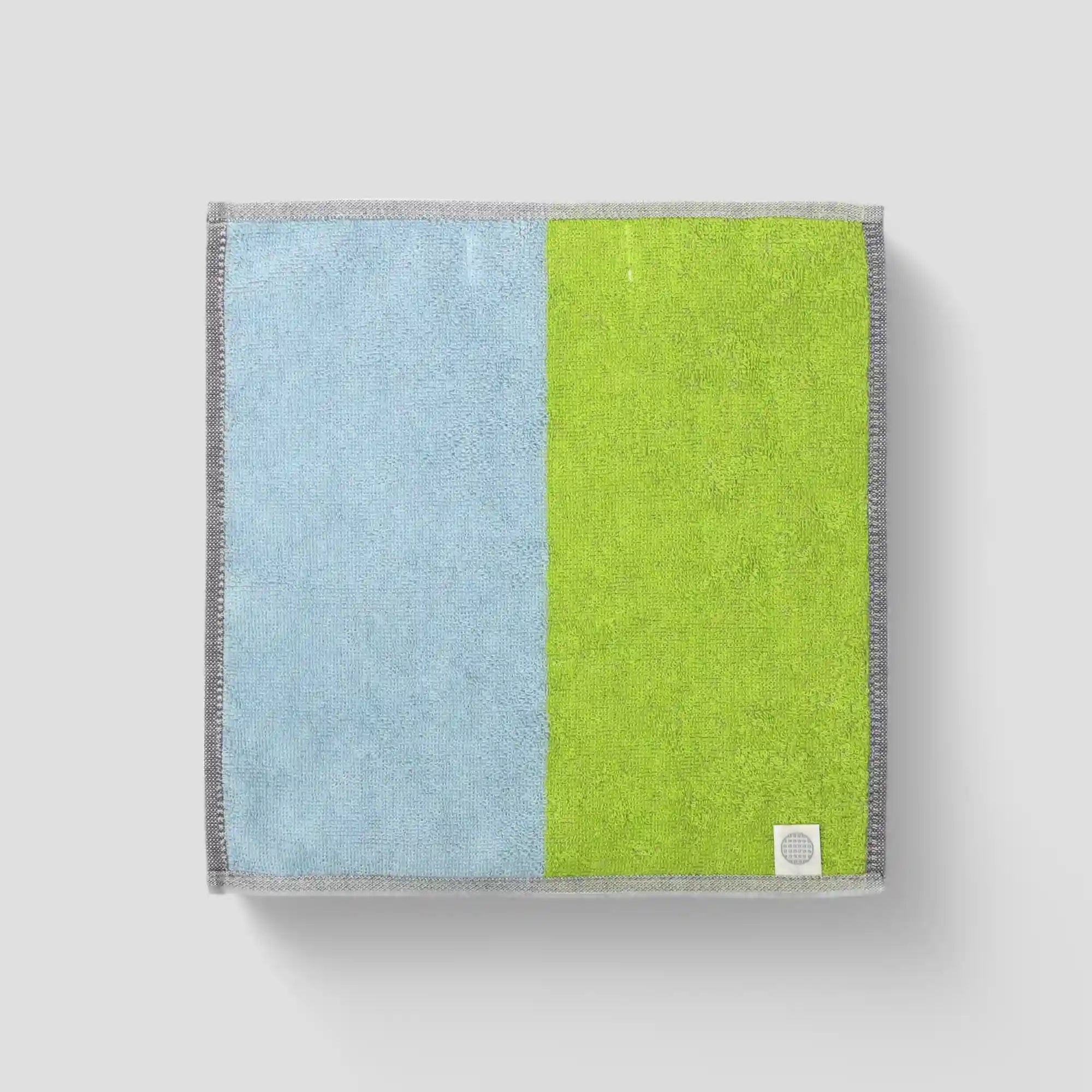A collection of "tonari" Imabari towel in green and blue backside with Iori&