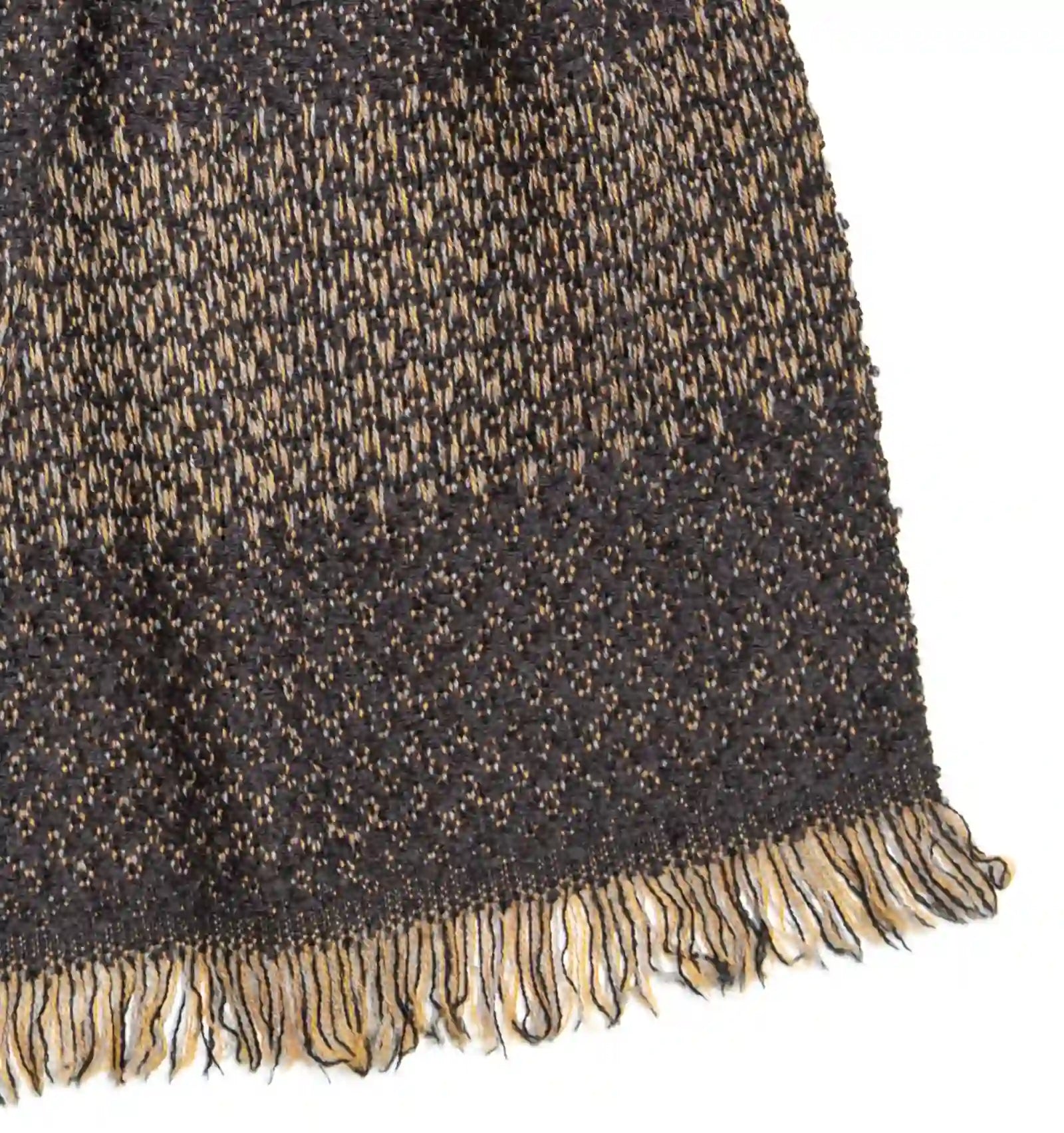 LOOP Wool Cotton Muffler Herringbone - Charcoal