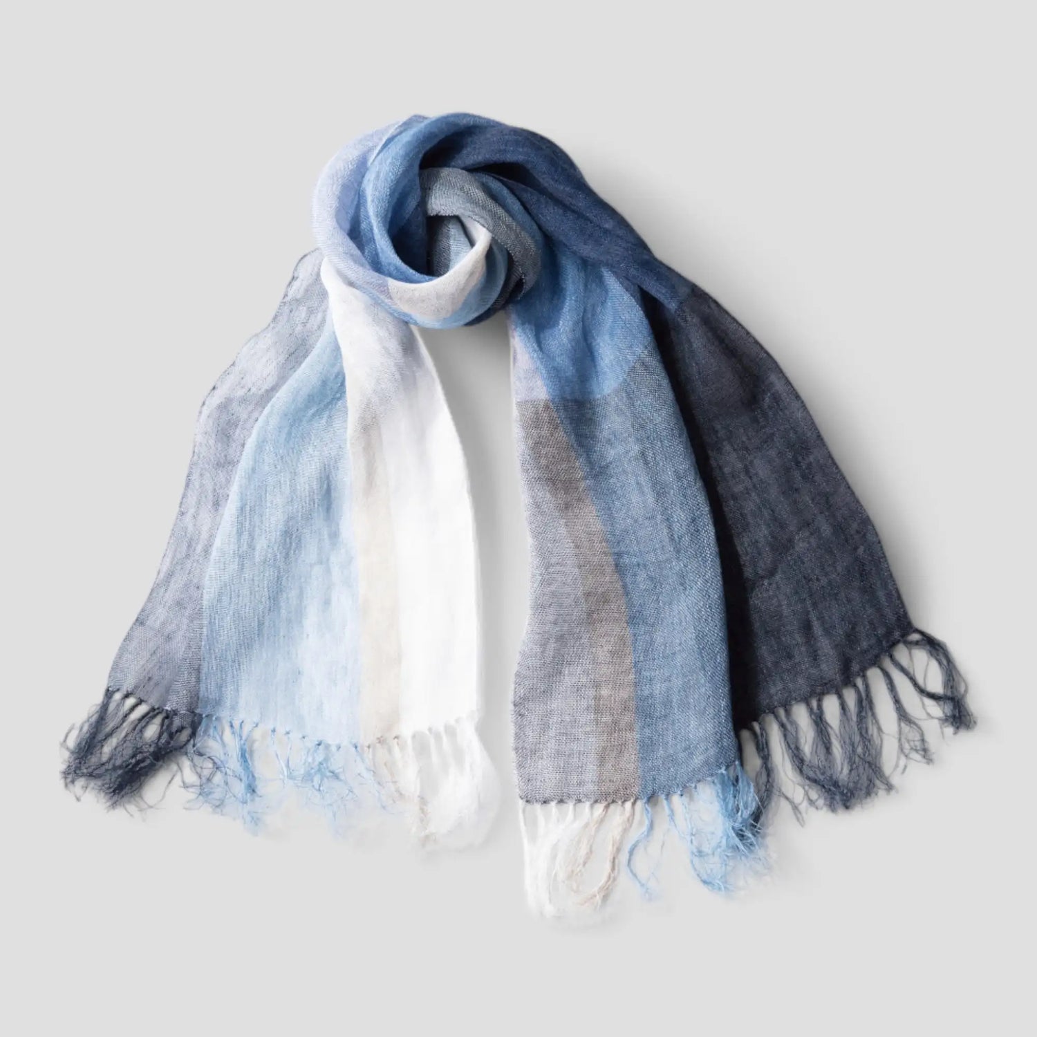 Linen＆Ramie Stole Colors-Blue