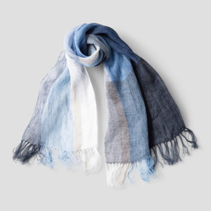 Linen＆Ramie Stole Colors-Blue