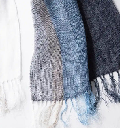Linen＆Ramie Stole Colors-Blue