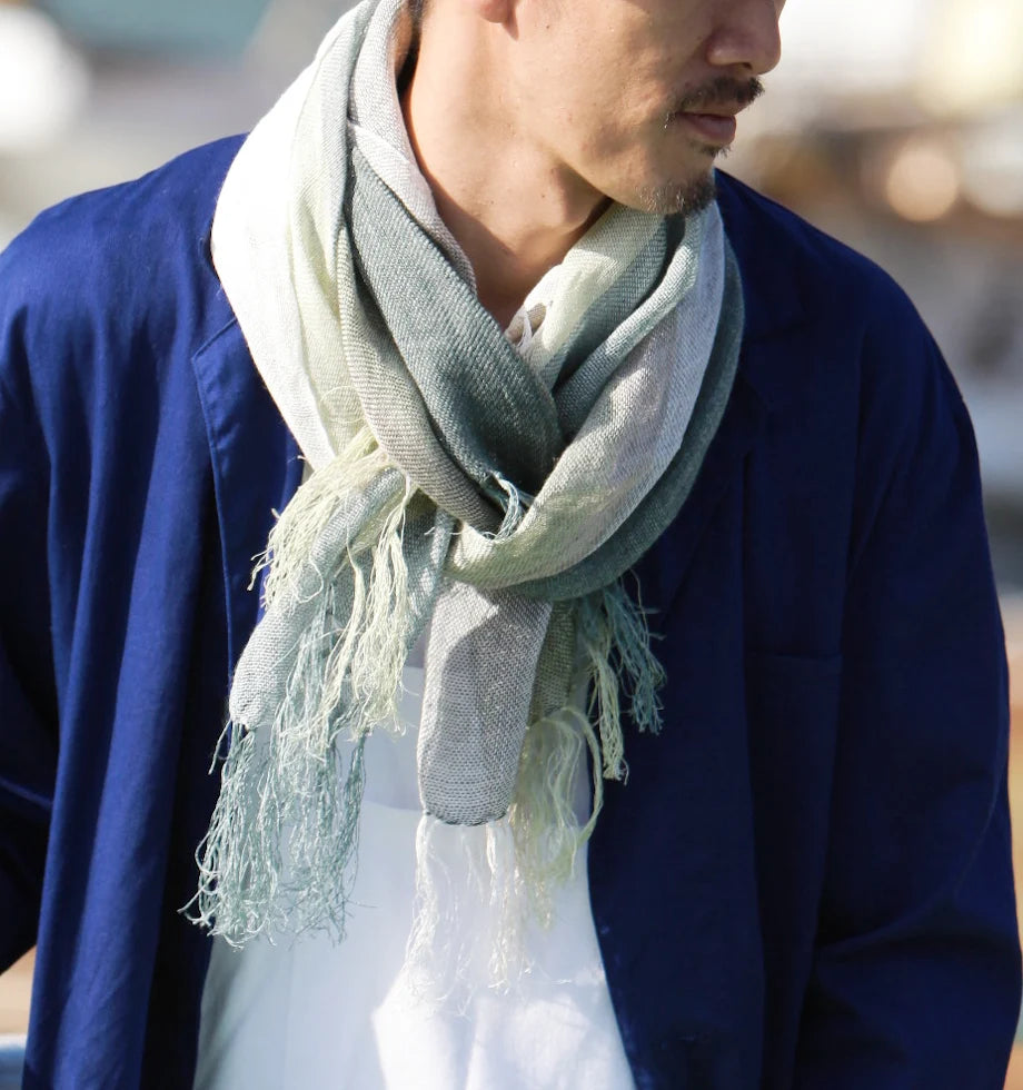 Linen＆Ramie Stole Colors-Green