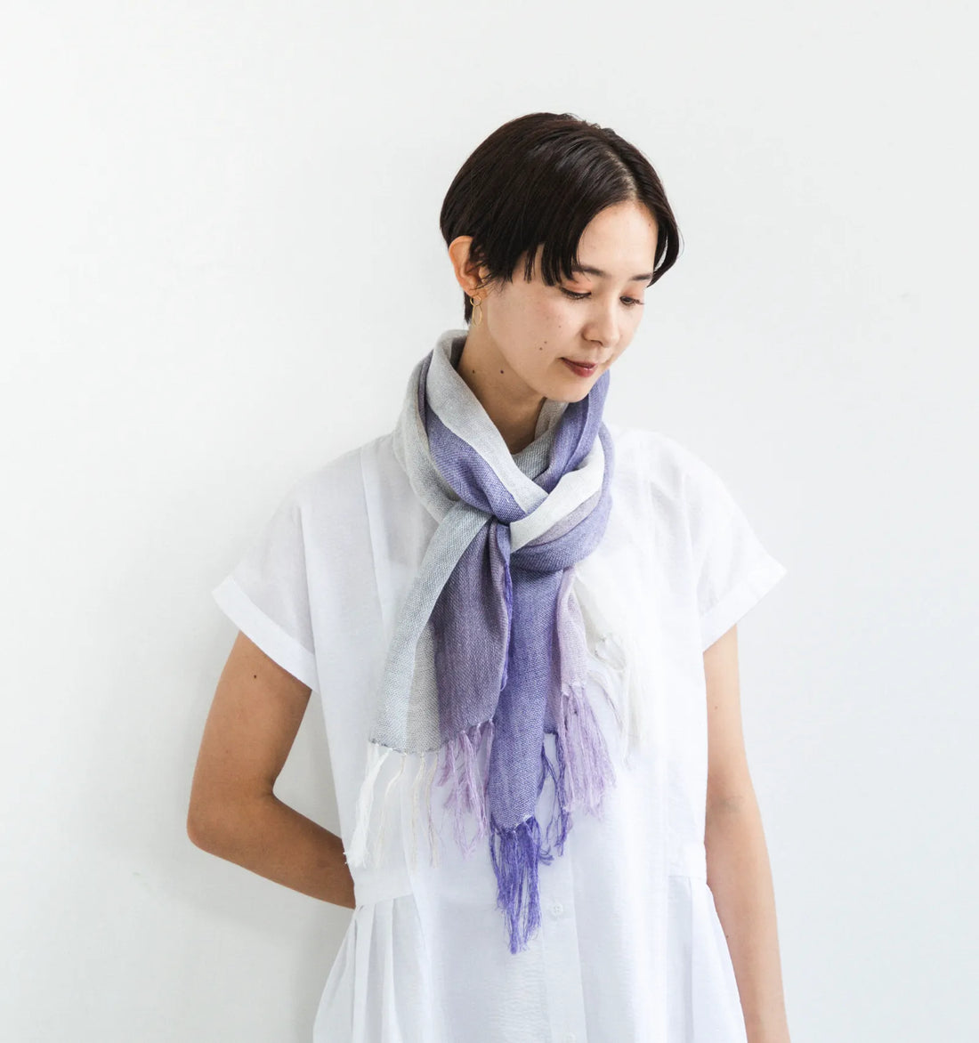 Linen＆Ramie Stole Colors-Purple