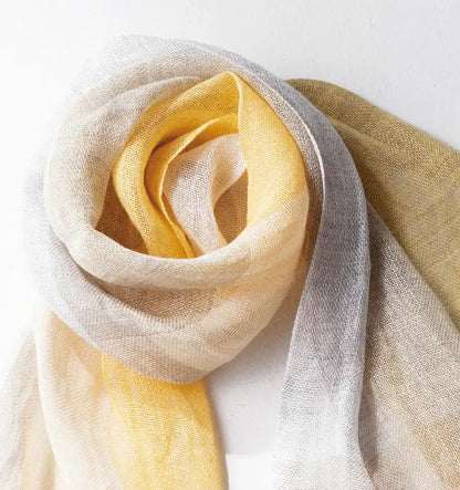Linen＆Ramie Stole Colors-Yellow