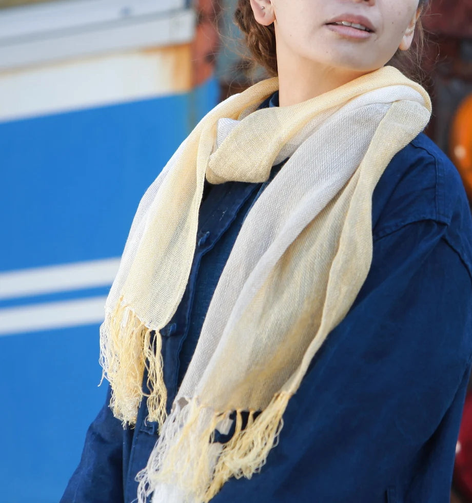 Linen＆Ramie Stole Colors-Yellow