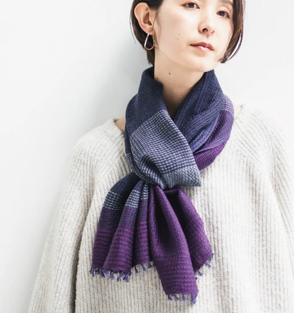 YURAGI Wool Muffler - Violet