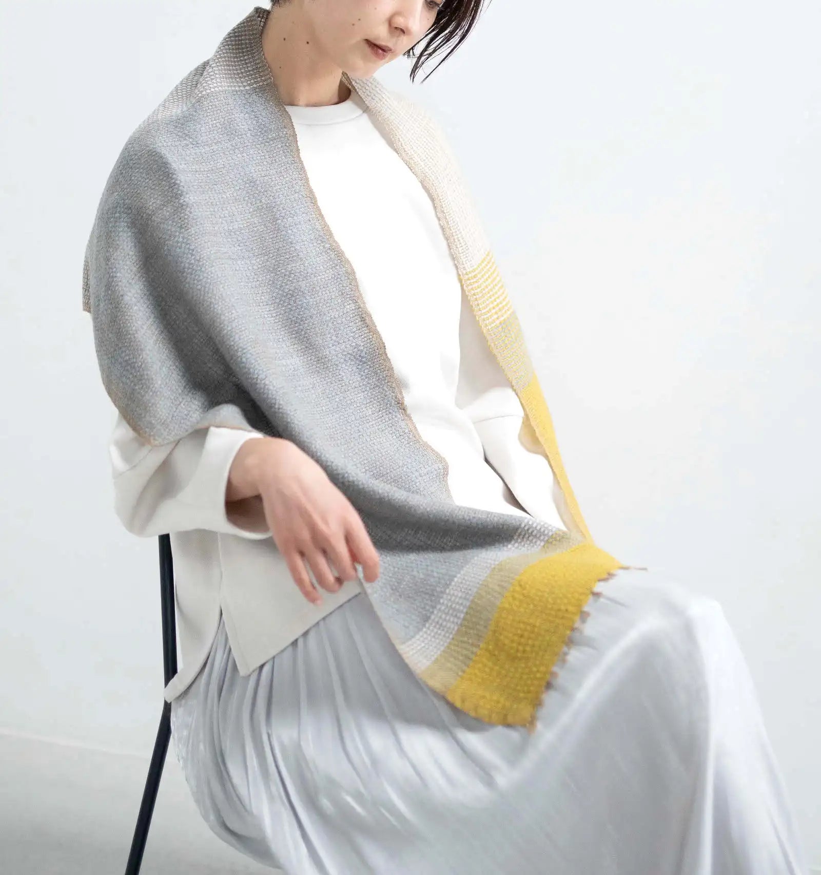 YURAGI Wool Muffler - Canary Yellow