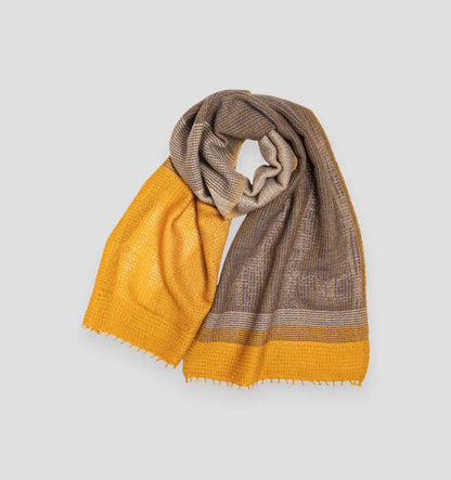 YURAGI Wool Muffler - Mustard