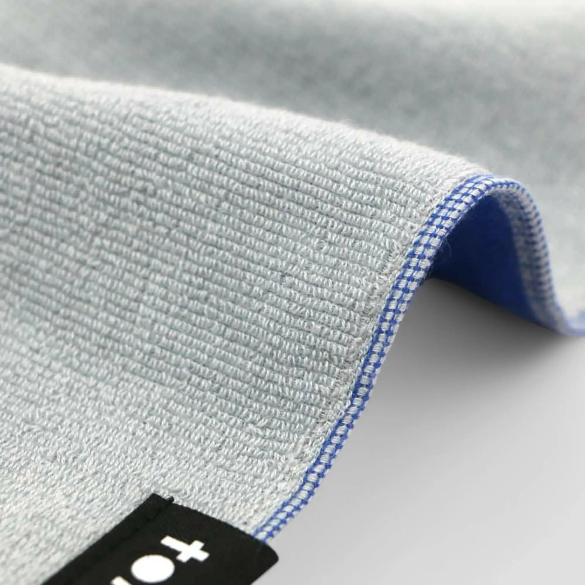 Close-up of a side of gray Imabari towel