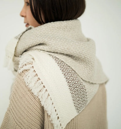 KAWARI Extra Fine Merino Wool BLANKET SHAWL