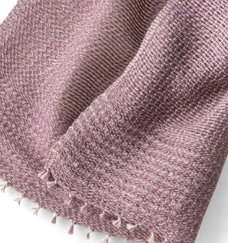 MOJIRI Two-Tone Organic Cotton Muffler - Purple