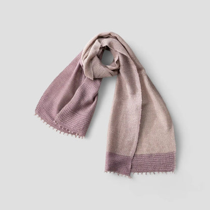 MOJIRI Two-Tone Organic Cotton Muffler - Purple